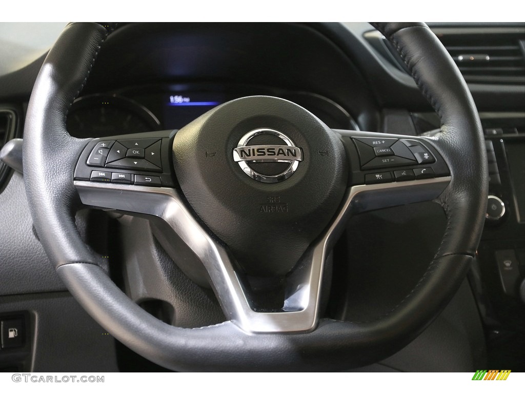 2018 Nissan Rogue SV AWD Charcoal Steering Wheel Photo #141291163
