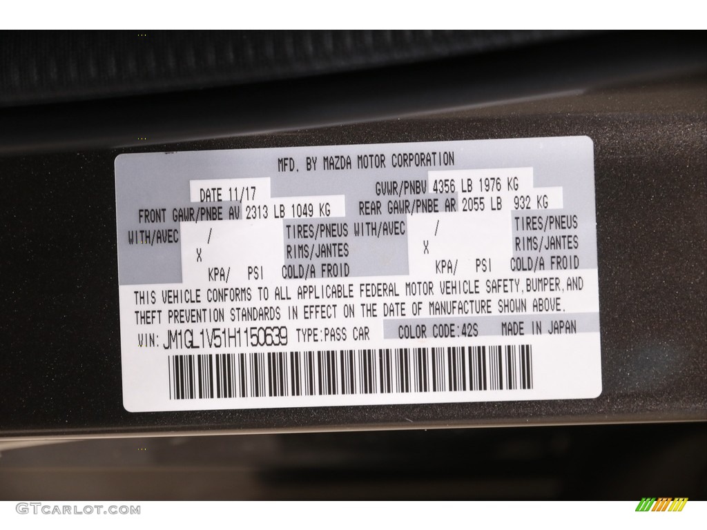2017 Mazda6 Touring - Titanium Flash Mica / Black photo #23