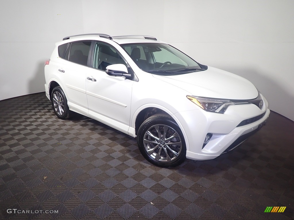 2017 RAV4 Platinum - Blizzard Pearl White / Black photo #6