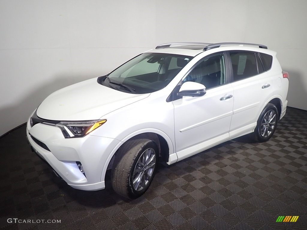 2017 RAV4 Platinum - Blizzard Pearl White / Black photo #12