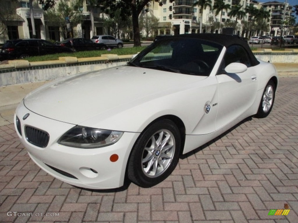 2005 Z4 2.5i Roadster - Alpine White / Maldives Blue photo #31