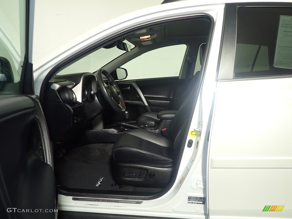 2017 RAV4 Platinum - Blizzard Pearl White / Black photo #26