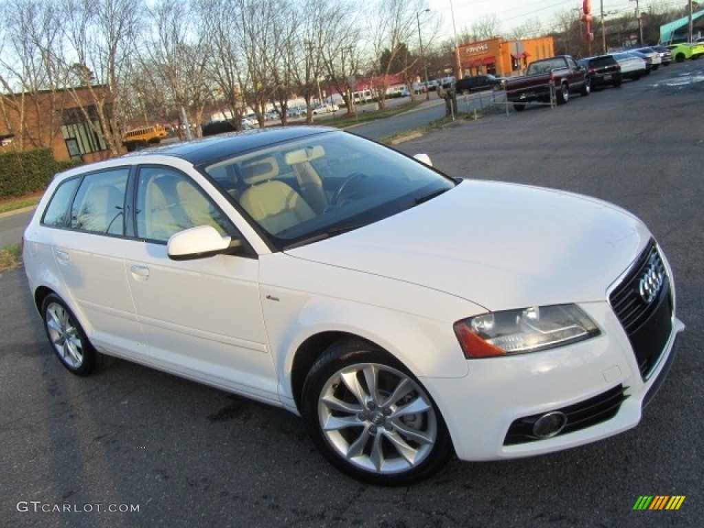 2012 A3 2.0T - Ibis White / Luxor Beige photo #3