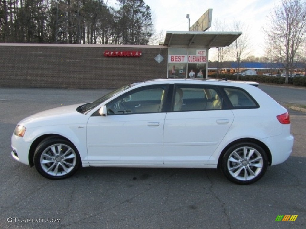2012 A3 2.0T - Ibis White / Luxor Beige photo #7