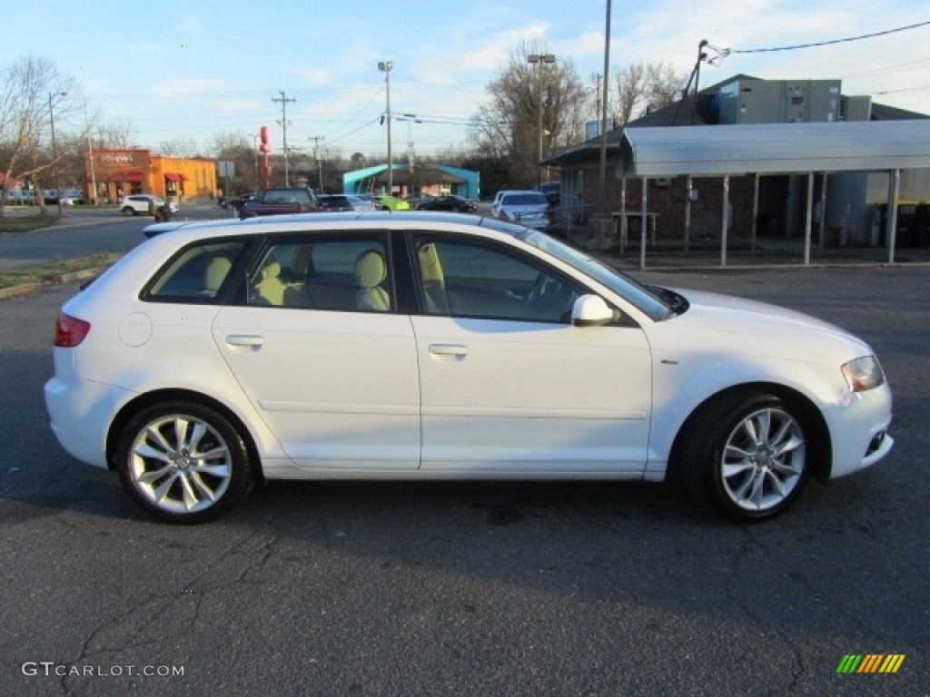2012 A3 2.0T - Ibis White / Luxor Beige photo #11