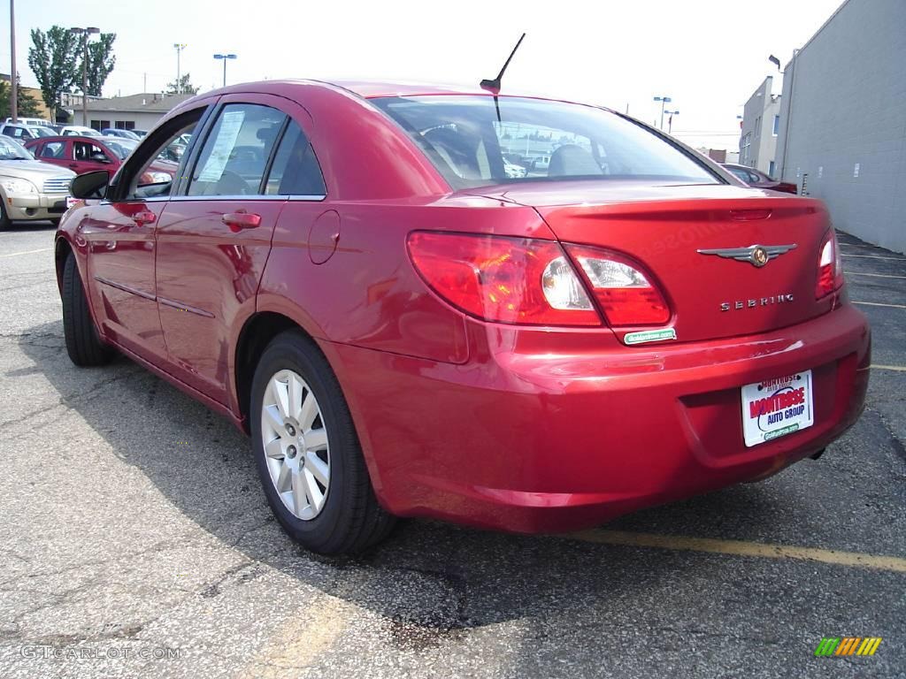 2008 Sebring LX Sedan - Inferno Red Crystal Pearl / Dark Slate Gray/Light Slate Gray photo #3