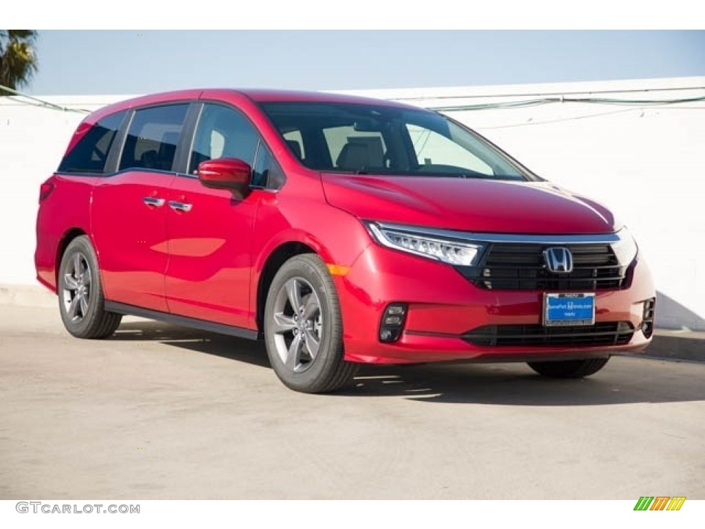Radiant Red Metallic II 2022 Honda Odyssey EX Exterior Photo #141297733