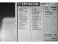 2022 Honda Odyssey EX Window Sticker