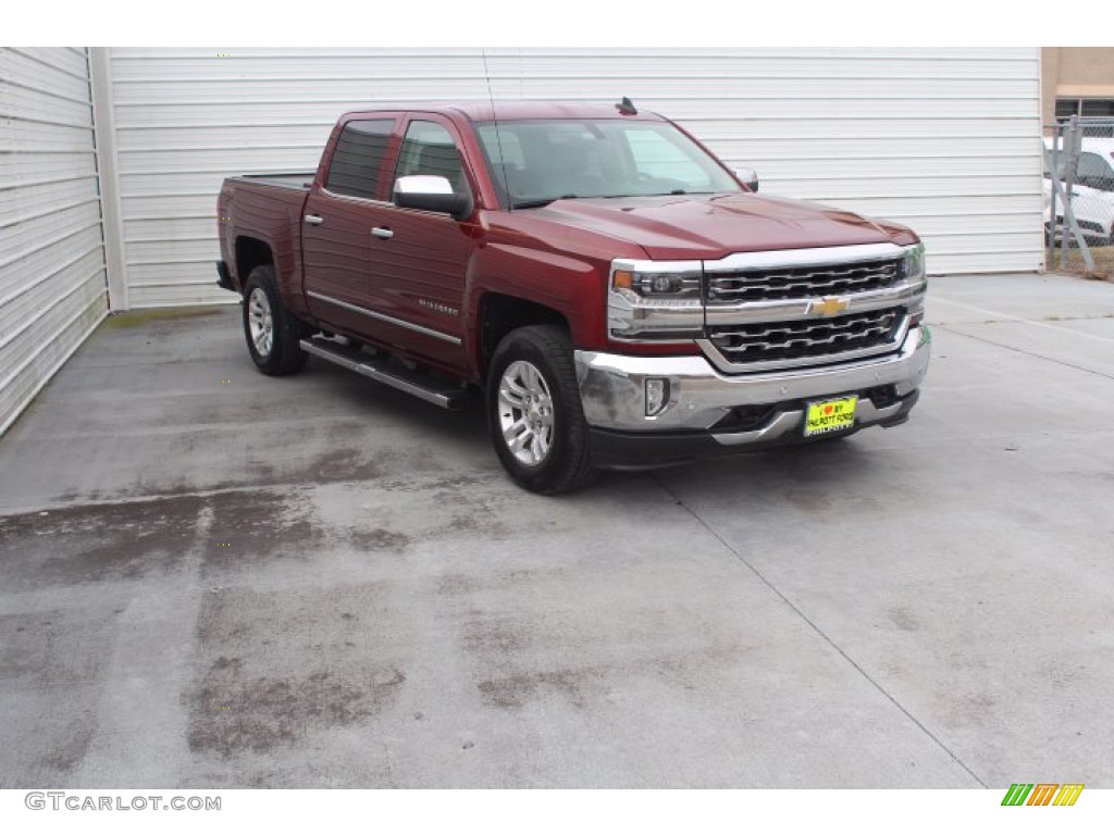 2016 Silverado 1500 LTZ Crew Cab 4x4 - Siren Red Tintcoat / Cocoa/Dune photo #2