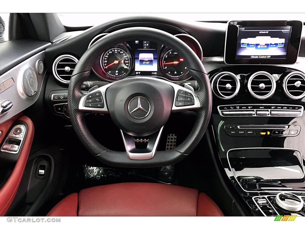 2018 Mercedes-Benz C 300 Coupe Cranberry Red/Black Dashboard Photo #141304110
