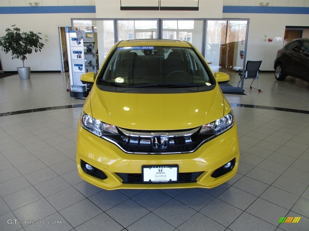 2018 Fit EX - Helios Yellow Pearl / Black photo #2