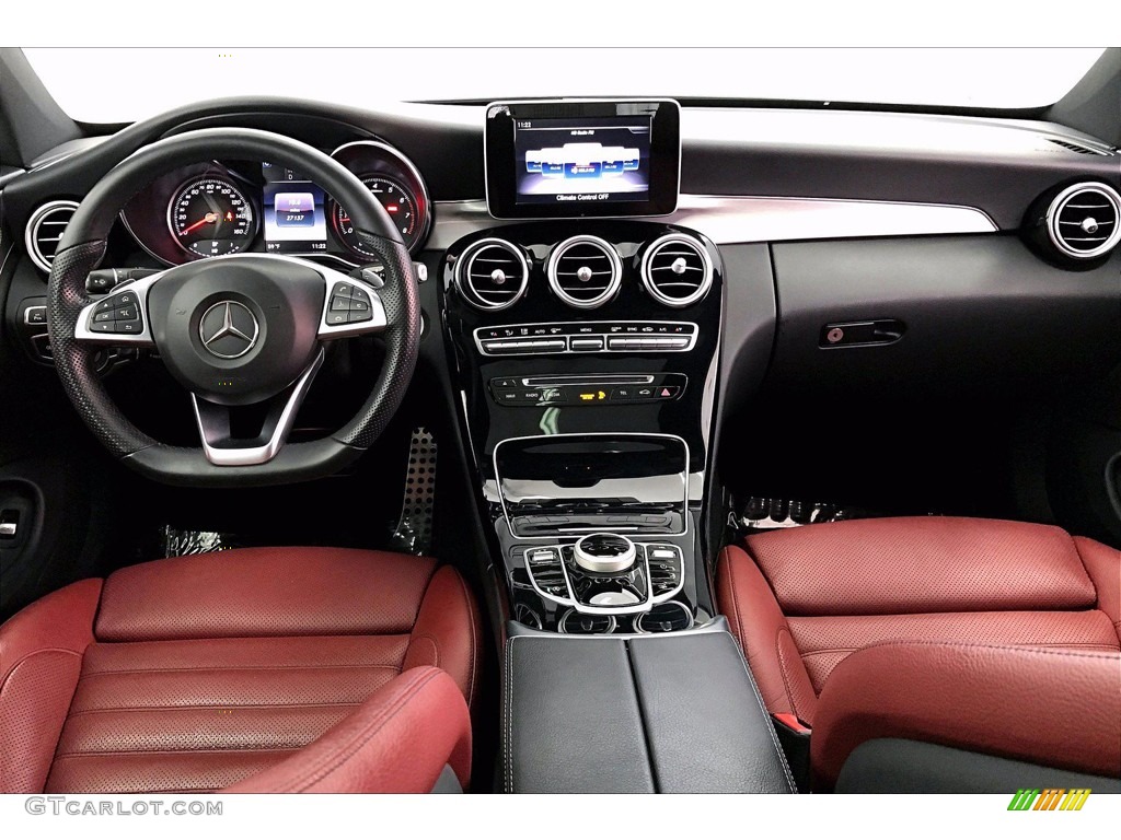 2018 Mercedes-Benz C 300 Coupe Cranberry Red/Black Dashboard Photo #141304260
