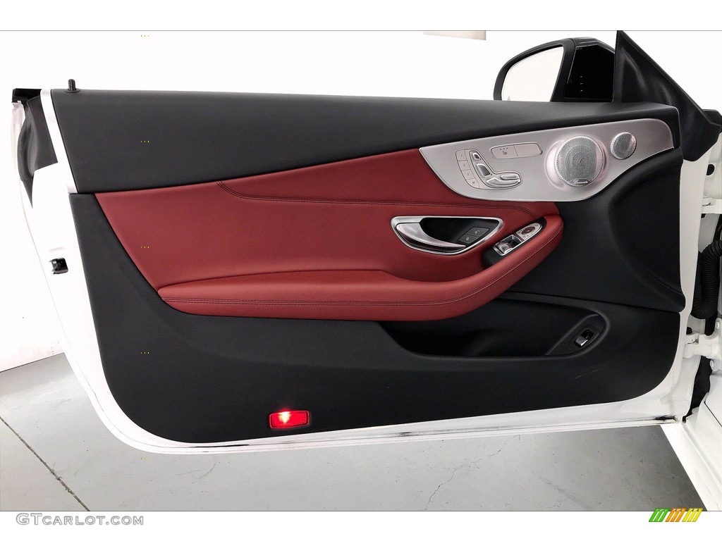 2018 Mercedes-Benz C 300 Coupe Cranberry Red/Black Door Panel Photo #141304419