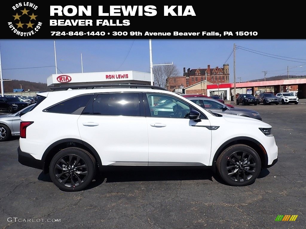 2021 Sorento SX AWD - Glacial White Pearl / Black photo #1