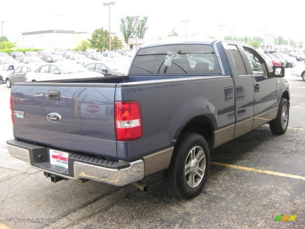 2006 F150 XLT SuperCab - Medium Wedgewood Blue Metallic / Tan photo #2