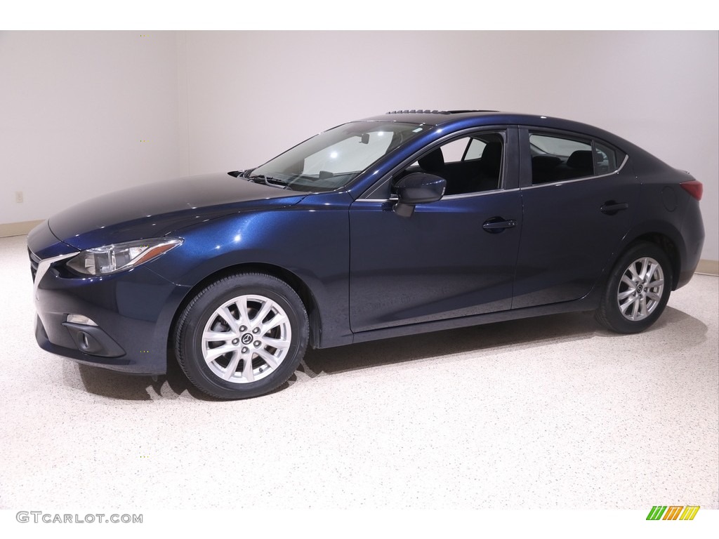 2016 MAZDA3 i Touring 4 Door - Deep Crystal Blue Mica / Black photo #3