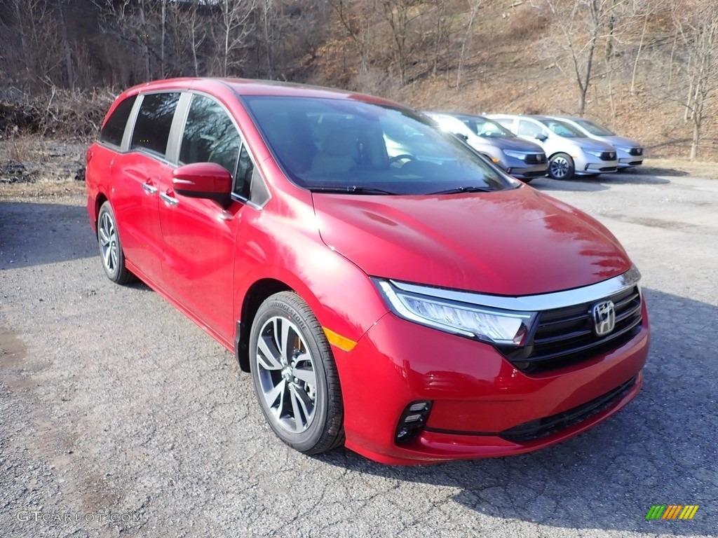 Radiant Red Metallic II 2022 Honda Odyssey Touring Exterior Photo #141307722