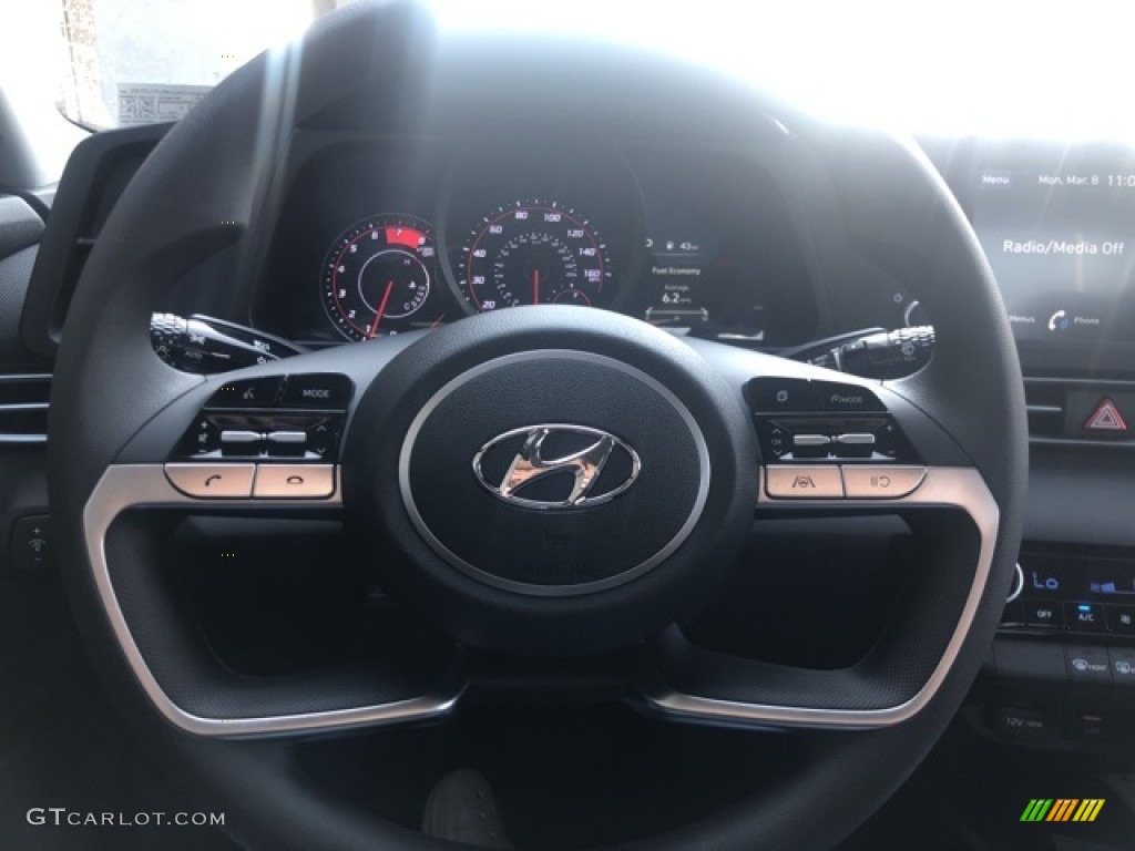 2021 Elantra SEL - Phantom Black / Black photo #9