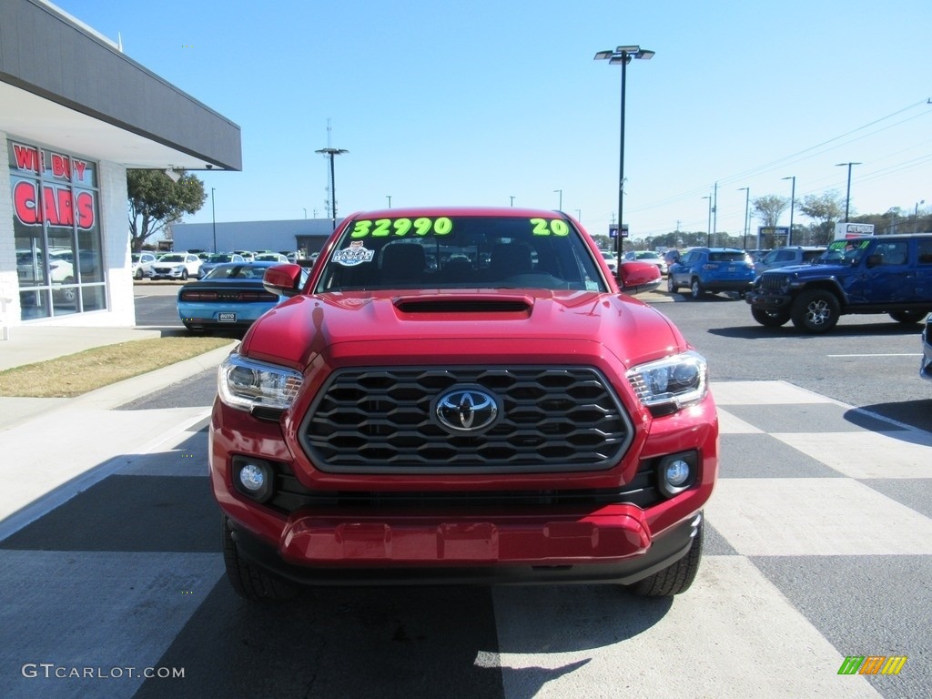 2020 Tacoma TRD Sport Double Cab 4x4 - Barcelona Red Metallic / TRD Cement/Black photo #2
