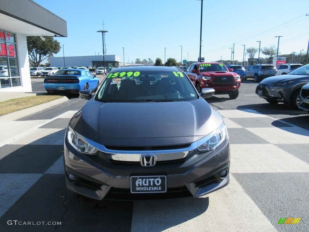 2017 Civic EX-L Sedan - Modern Steel Metallic / Ivory photo #2