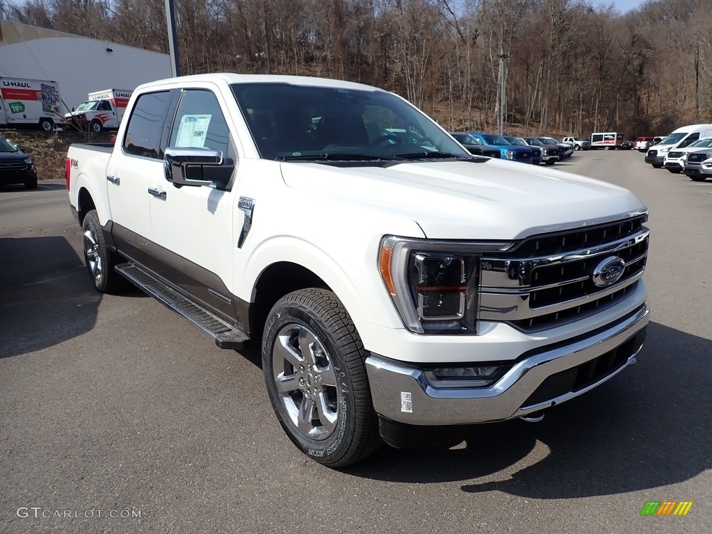 2021 F150 Lariat SuperCrew 4x4 - Star White / Black photo #2