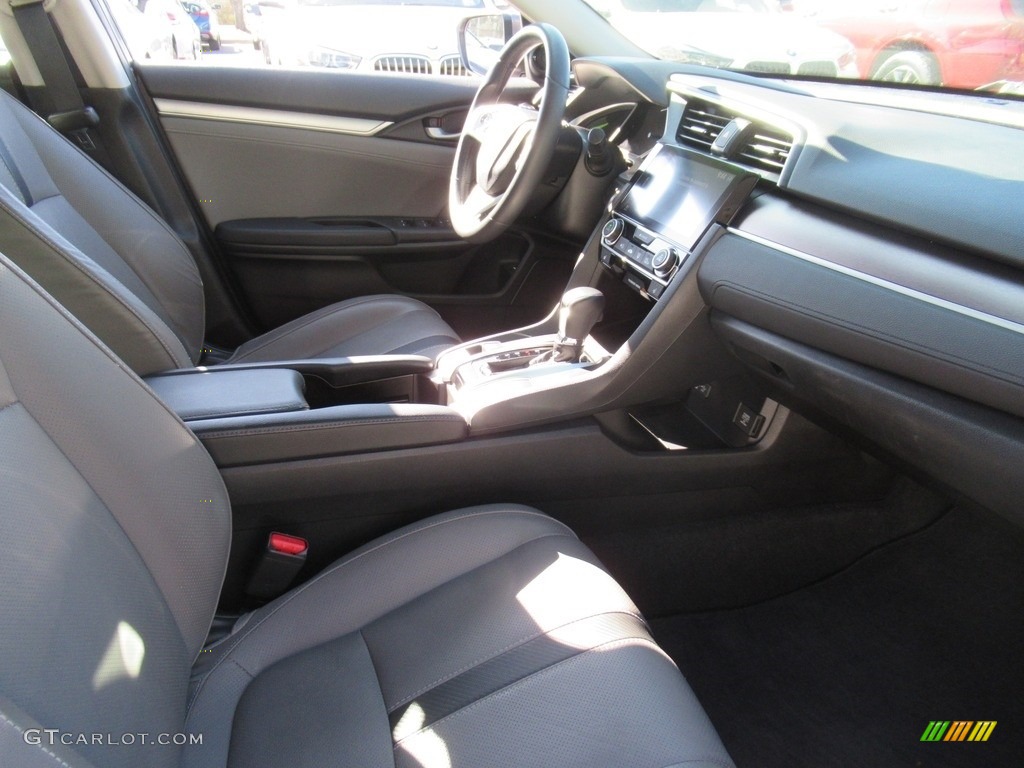 2017 Civic EX-L Sedan - Modern Steel Metallic / Ivory photo #13