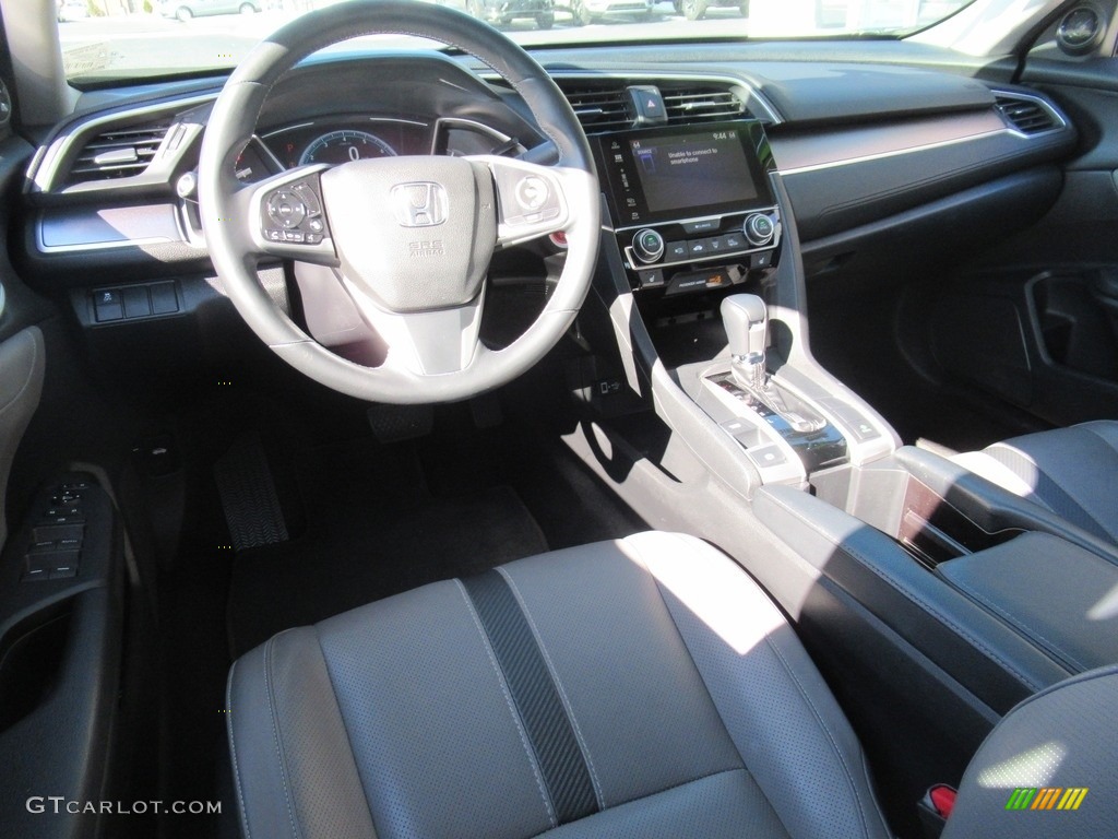 2017 Civic EX-L Sedan - Modern Steel Metallic / Ivory photo #16