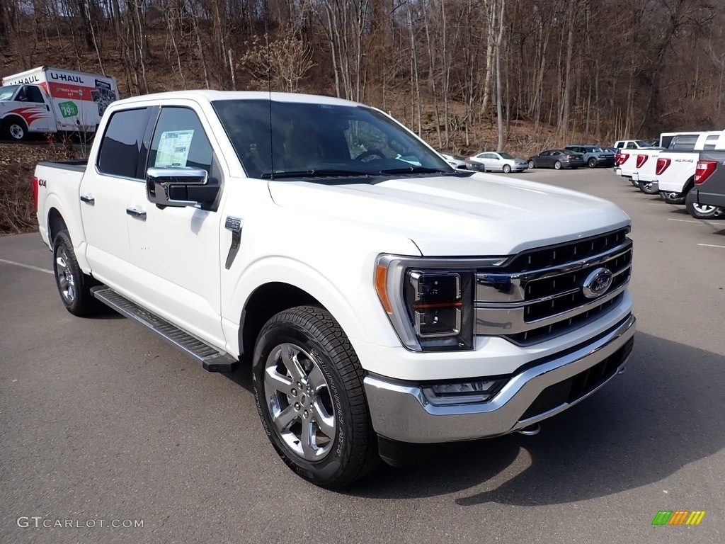 2021 F150 Lariat SuperCrew 4x4 - Star White / Baja Tan photo #3