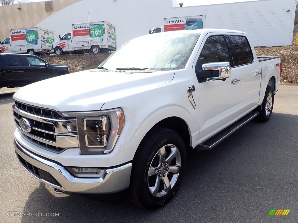 2021 F150 Lariat SuperCrew 4x4 - Star White / Baja Tan photo #5