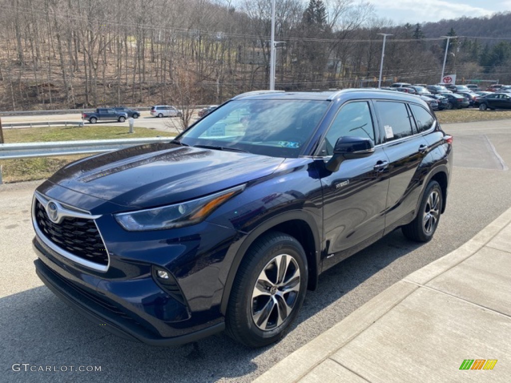 2021 Highlander Hybrid XLE AWD - Blueprint / Graphite photo #13