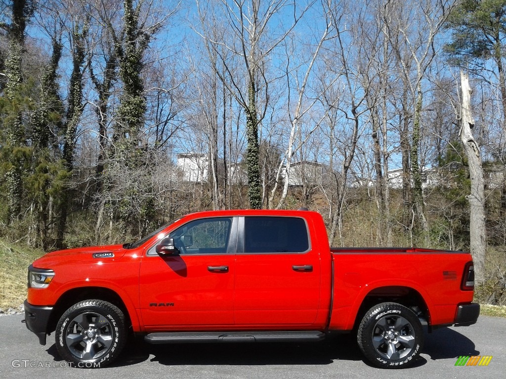 Flame Red 2021 Ram 1500 Built to Serve Edition Crew Cab 4x4 Exterior Photo #141318486