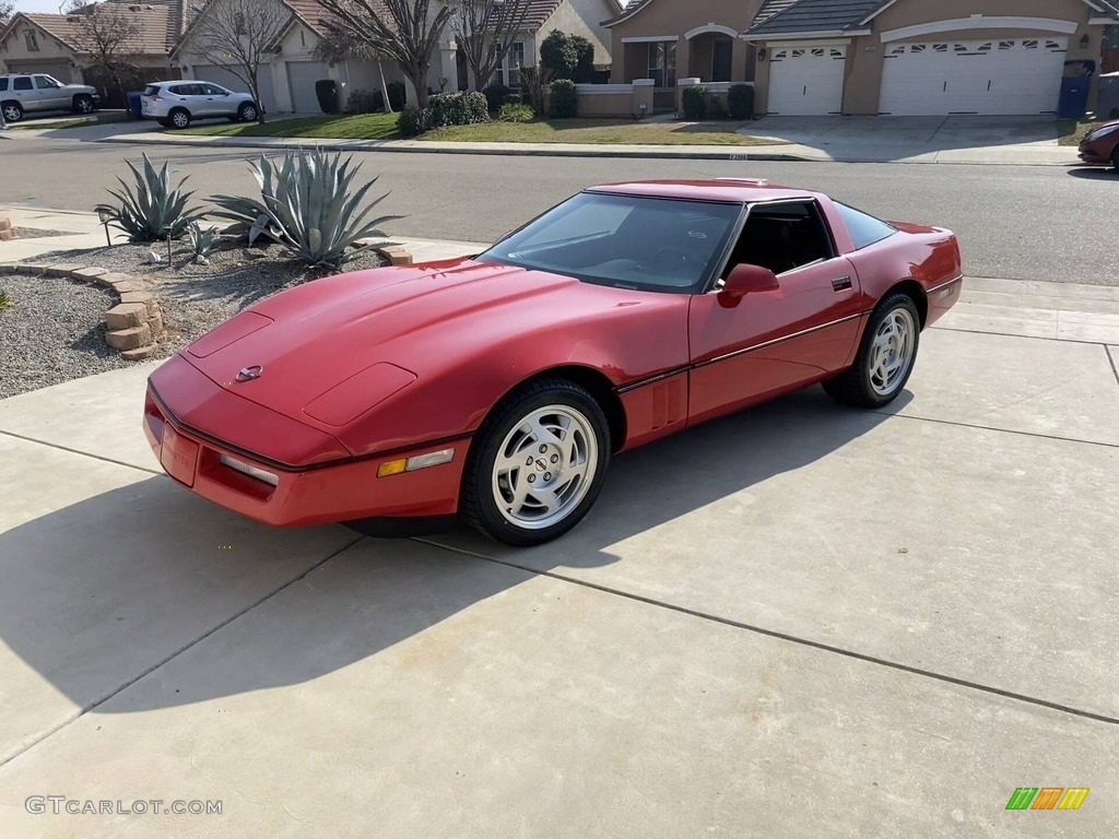 1990 Corvette Coupe - Bright Red / Black photo #1