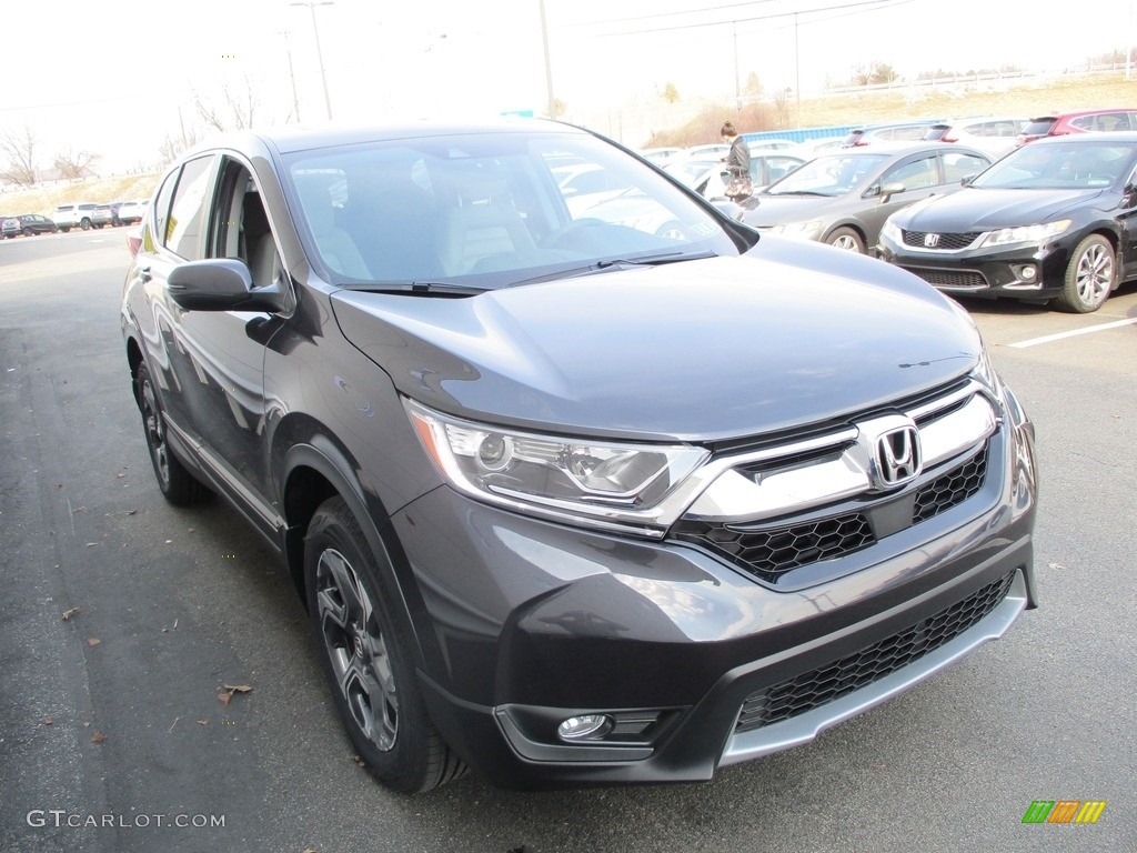 2018 CR-V EX AWD - Gunmetal Metallic / Gray photo #7