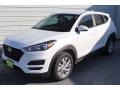 2021 White Cream Hyundai Tucson SE  photo #4