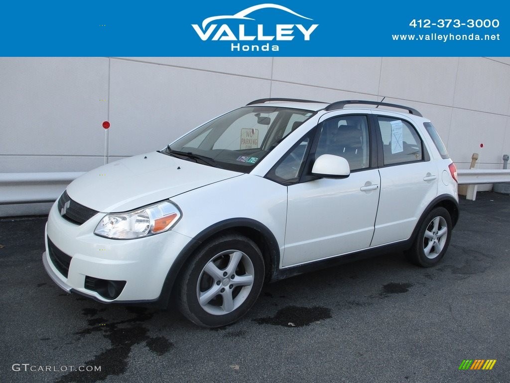 2008 SX4 Crossover AWD - White Water Pearl / Black photo #1