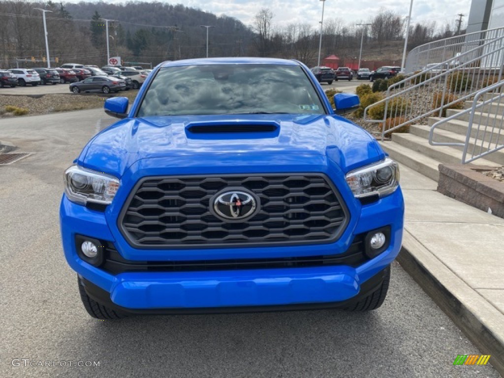 2021 Tacoma TRD Sport Double Cab 4x4 - Voodoo Blue / TRD Cement/Black photo #11