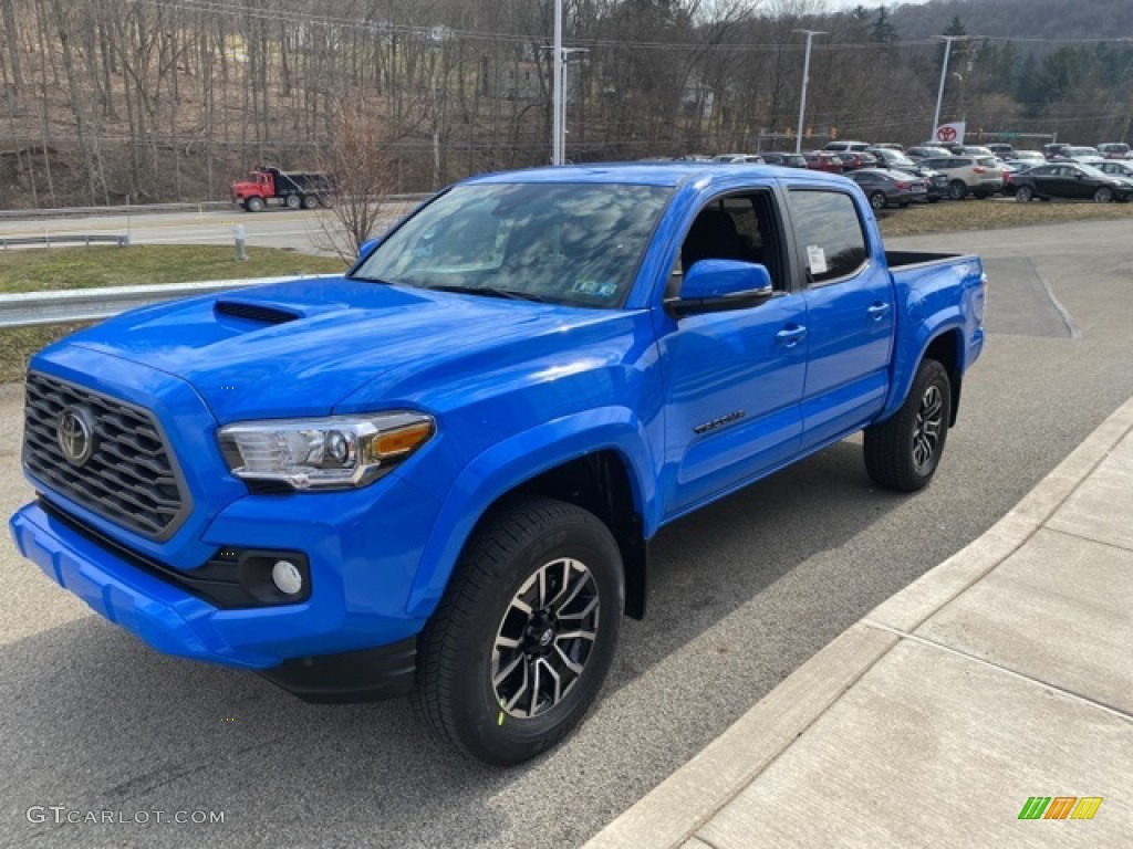 2021 Tacoma TRD Sport Double Cab 4x4 - Voodoo Blue / TRD Cement/Black photo #12