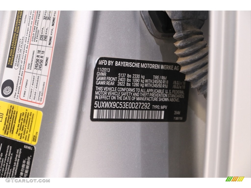 2014 X3 xDrive28i - Titanium Silver Metallic / Black photo #23