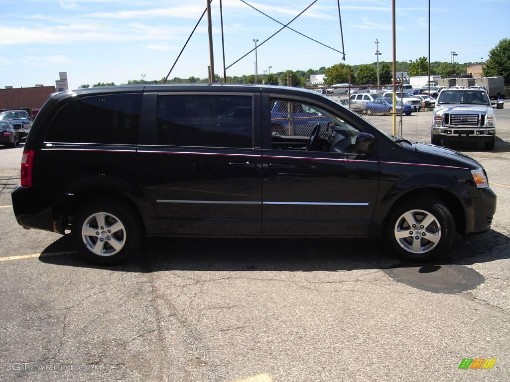 2008 Grand Caravan SXT - Brilliant Black Crystal Pearl / Dark Slate/Light Shale photo #6