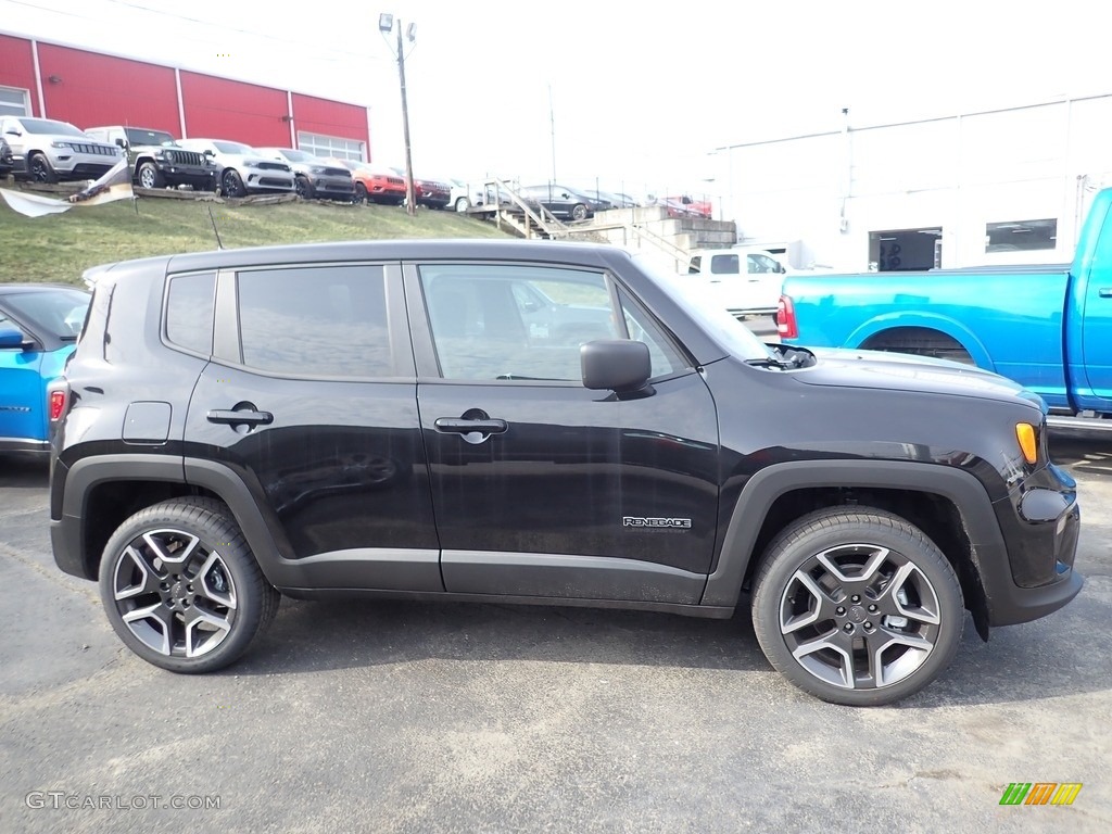 Black 2021 Jeep Renegade Jeepster 4x4 Exterior Photo #141329401