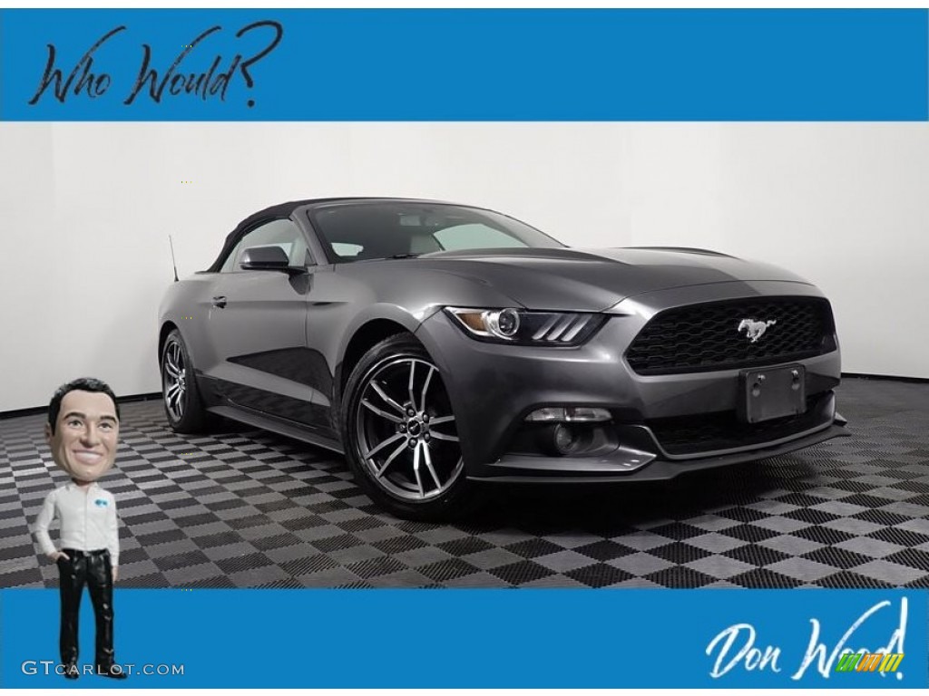 2017 Mustang EcoBoost Premium Convertible - Magnetic / Ebony photo #1
