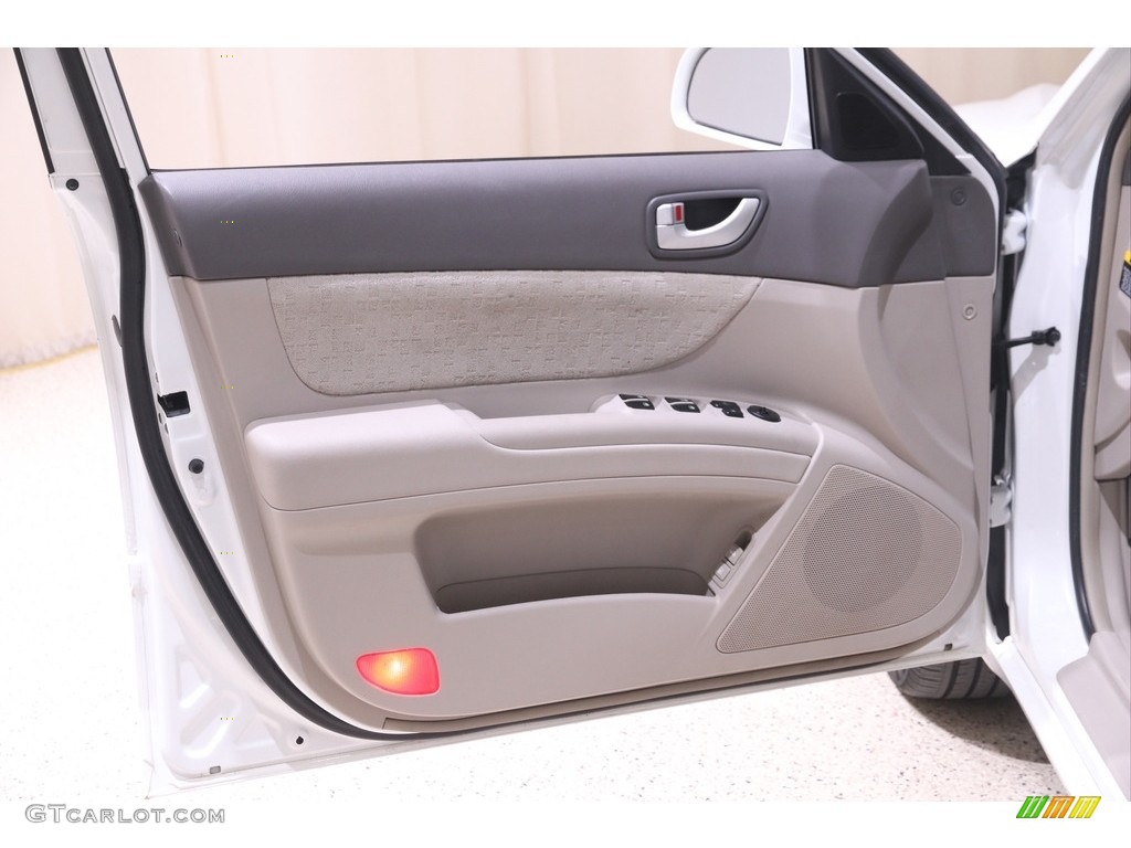 2007 Sonata SE V6 - Powder White Pearl / Beige photo #4