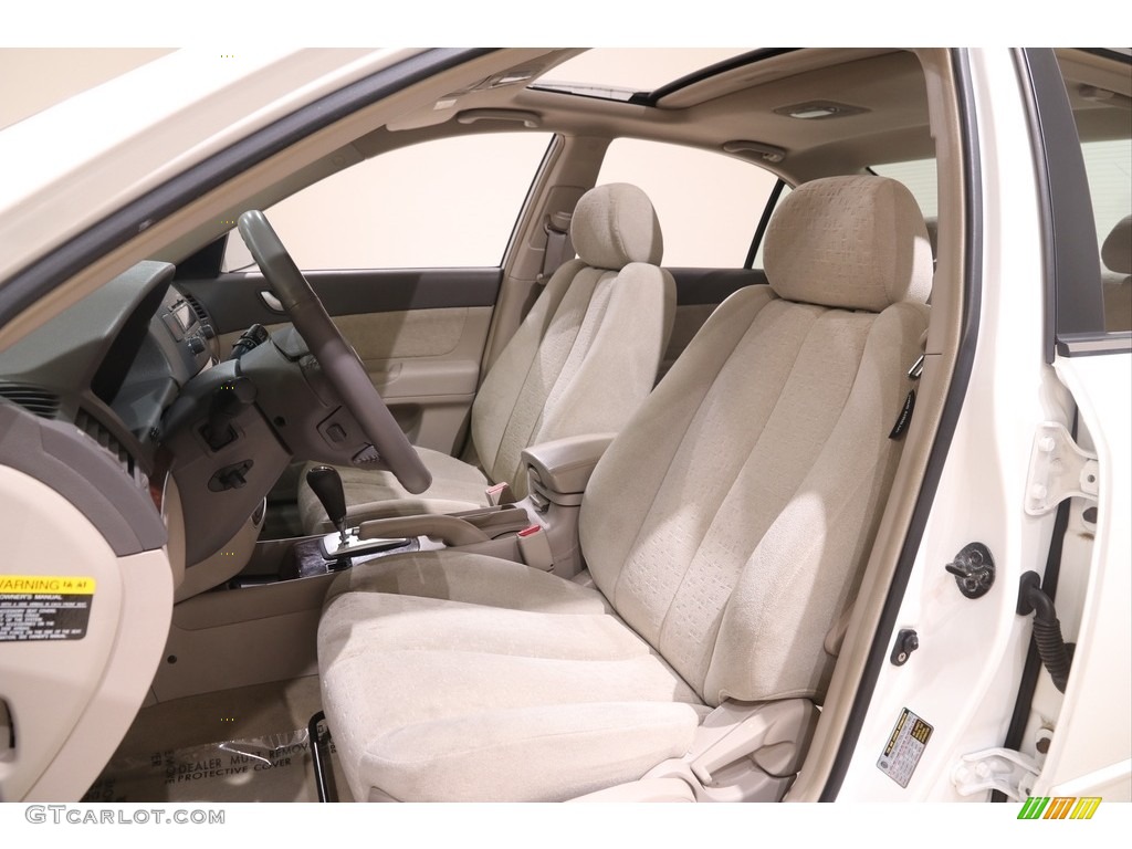 2007 Sonata SE V6 - Powder White Pearl / Beige photo #5