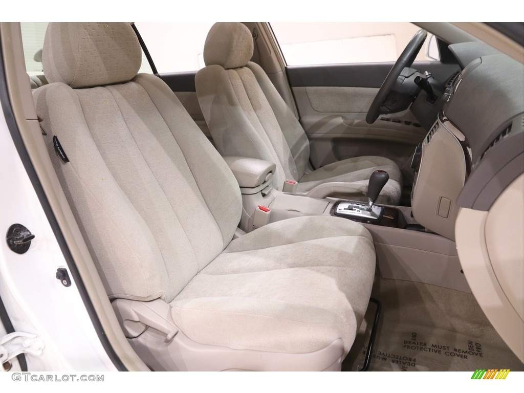 2007 Sonata SE V6 - Powder White Pearl / Beige photo #13