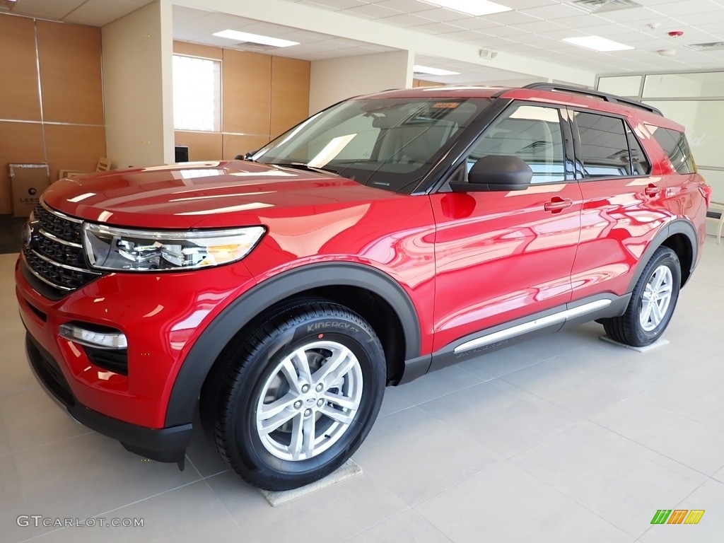 2021 Explorer XLT 4WD - Rapid Red Metallic / Sandstone photo #1