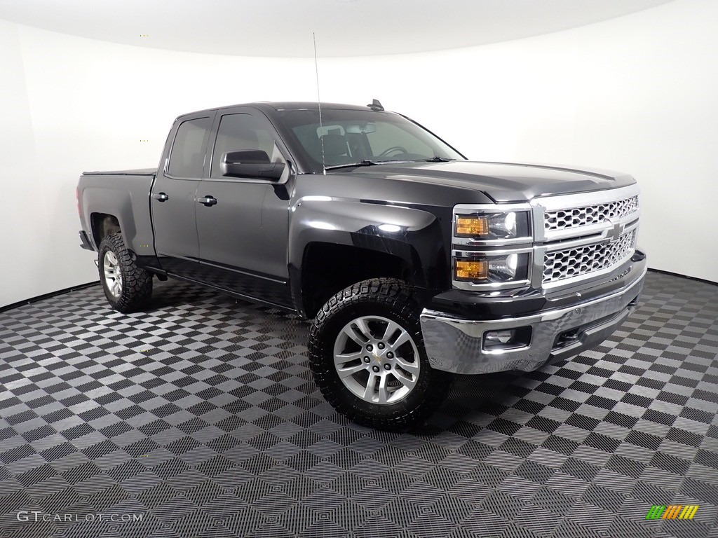 2015 Silverado 1500 LT Double Cab 4x4 - Black / Jet Black photo #3