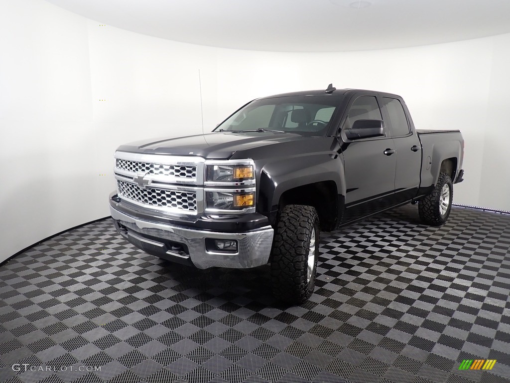 2015 Silverado 1500 LT Double Cab 4x4 - Black / Jet Black photo #8