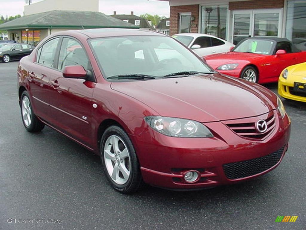 2006 MAZDA3 s Sedan - Copper Red Mica / Black/Red photo #1