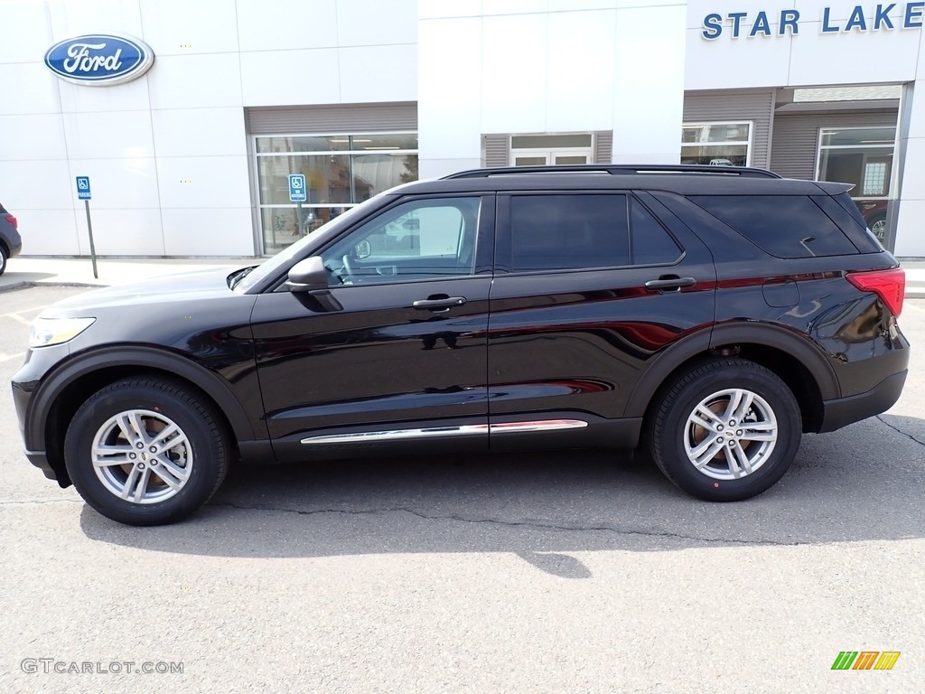 2021 Explorer XLT 4WD - Agate Black Metallic / Ebony photo #2