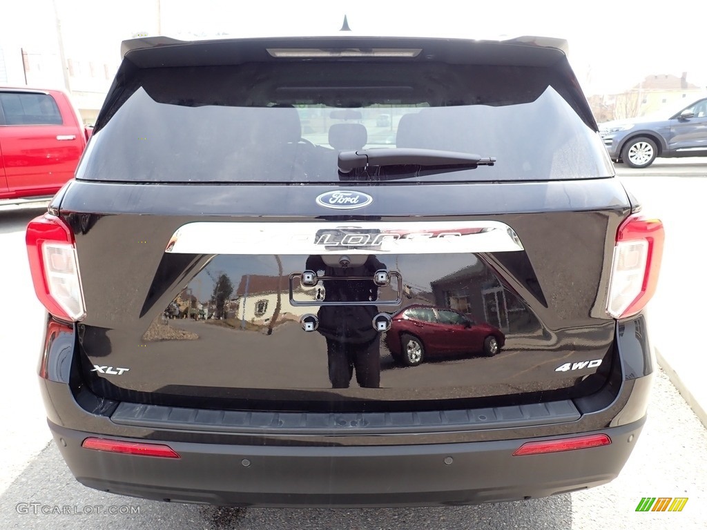 2021 Explorer XLT 4WD - Agate Black Metallic / Ebony photo #4